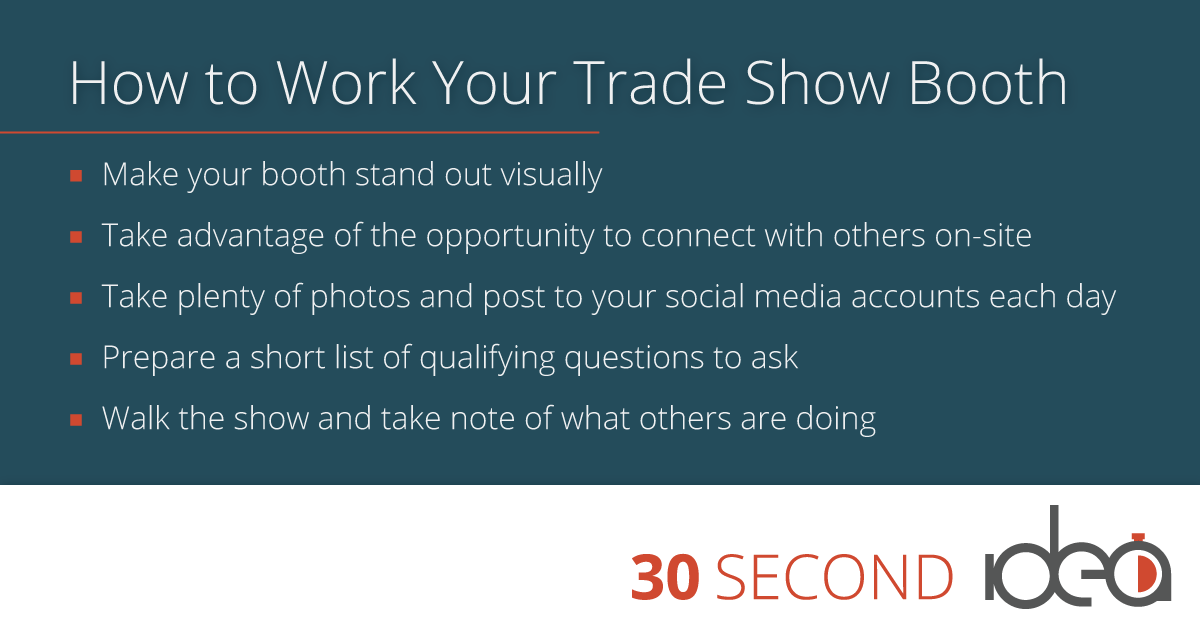 Trade show booth best practices