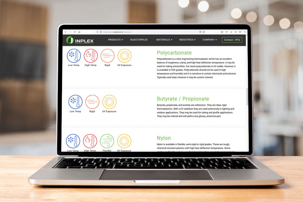 inplex extruders website design 02