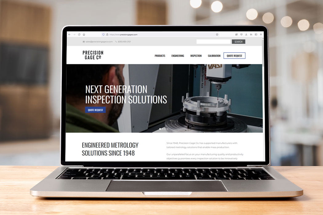 precision gage website design 01